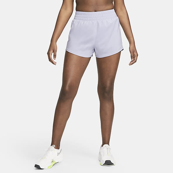 Nike Women's Purple and White Athletic Shorts