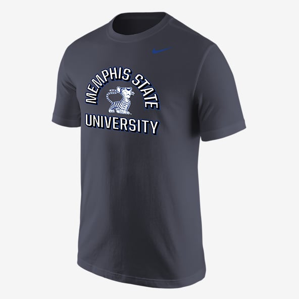 Memphis Tigers Nike Shirt Mens Large Gray Blue Dri-Fit Warm Up