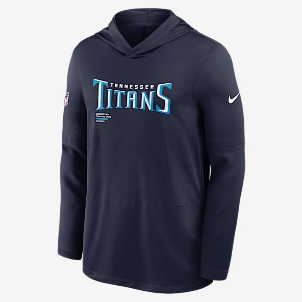 Tennessee Titans Pure Fury Sideline Playera de manga larga Nike Dri-FIT de la NFL con gorro para hombre