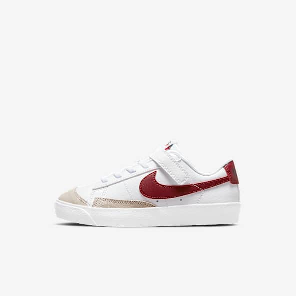 nike blazer low white red