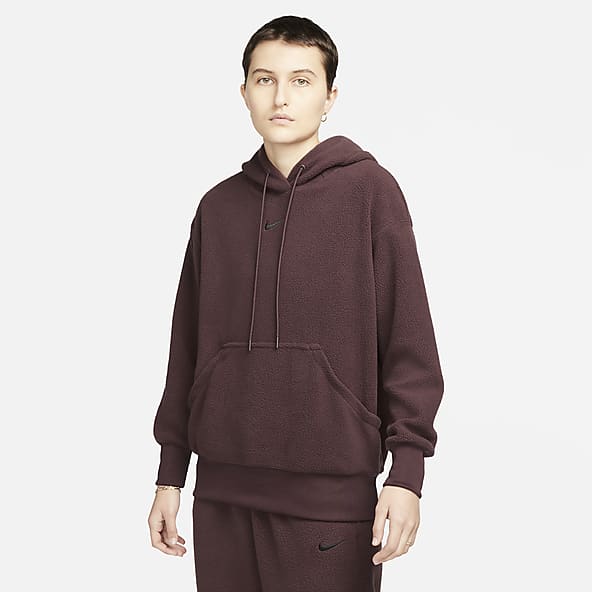 Burgundy nike 2025 hoodie womens