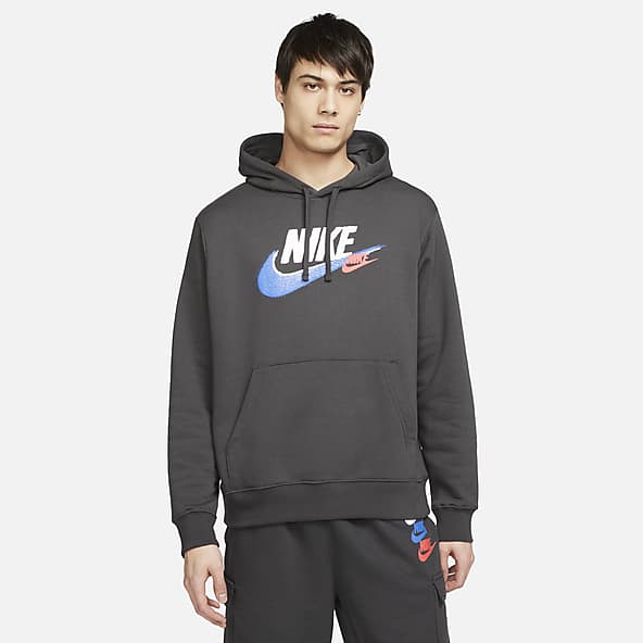 black nike hoodie center swoosh