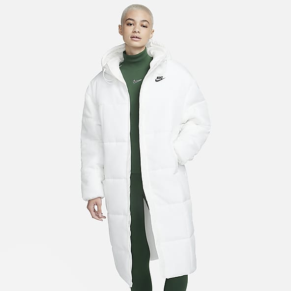 Nike Padded Jacket With Back Swoosh in White