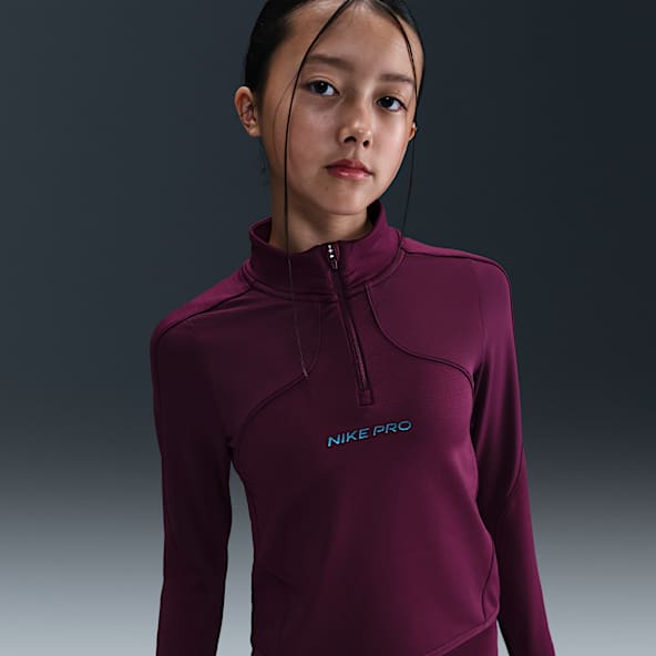 Nike Pro Haut à manches longues et demi-zip Therma-FIT pour ado (fille)
