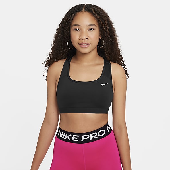 Nike Swoosh Sport-BH für ältere Kinder (Mädchen) (erweiterte Größe). Nike AT