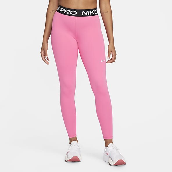 pink nike pro leggings