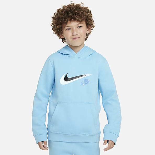 Blue nike hoodie kids new arrivals