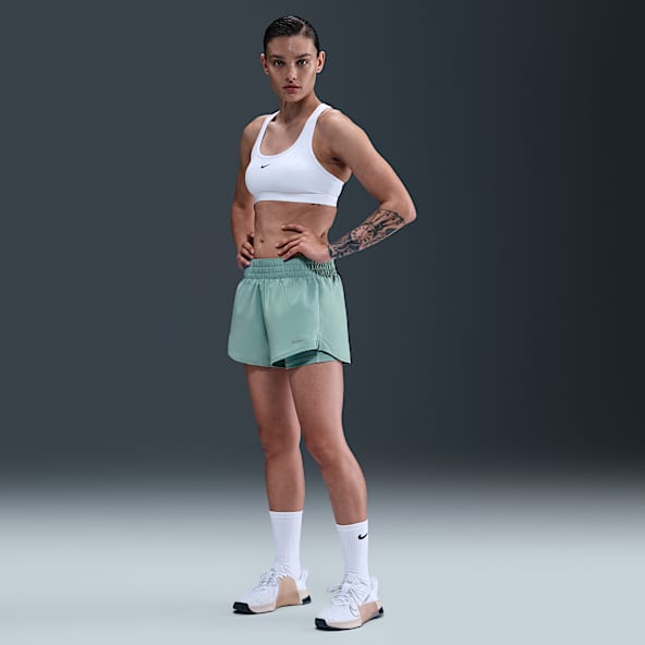 Nike One Shorts Dri-FIT 2 en 1 de tiro medio de 8 cm para mujer