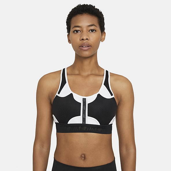 nike training medium support bra with perforated over layer