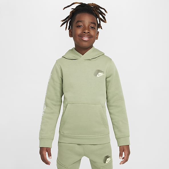 Boys Green Hoodies. Nike IE