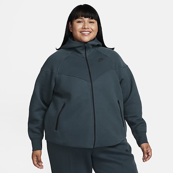 Nike Sportswear Essential Women's Fleece Hoodie Black Grey XS S M L
