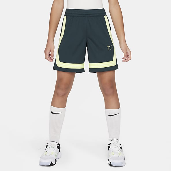 Girls YXL Blue Nike Basketball Shorts with green