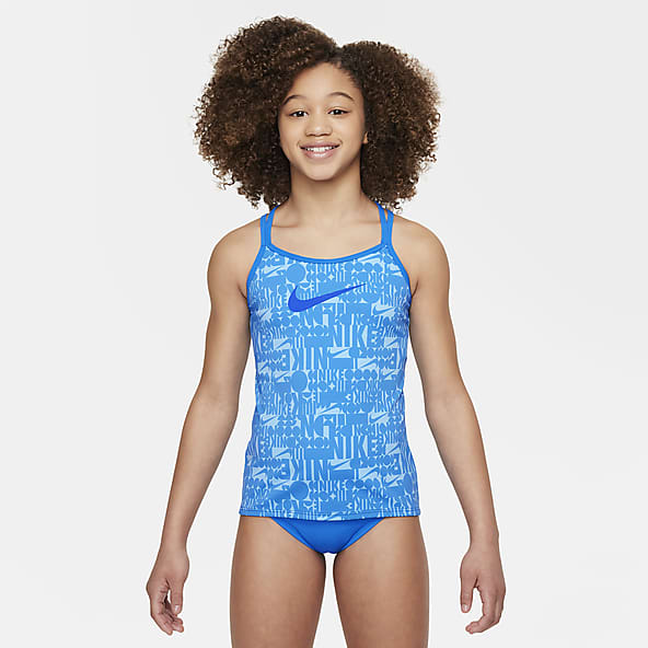 NIKE Big Kids' Short-sleeve 2-piece Swim Set In Bright Crimson Medium for  sale online