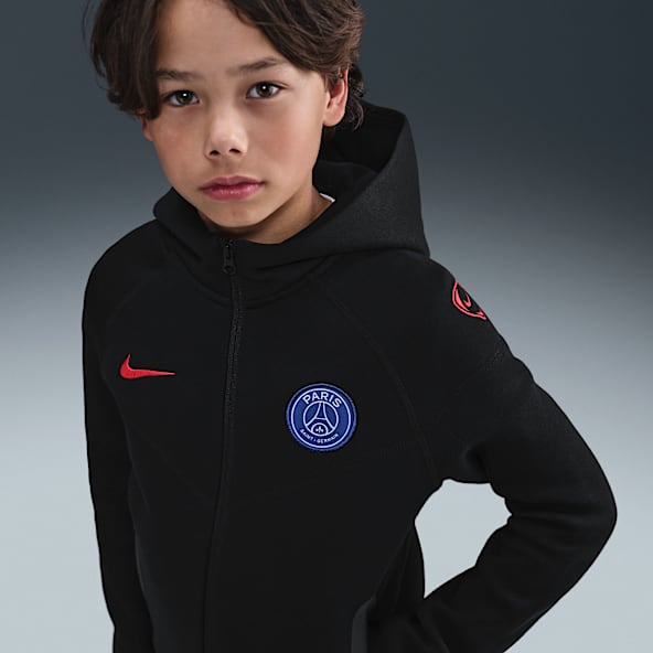 Paris Saint-Germain Tech Third Older Kids' Nike Total 90 Football Fleece Full-Zip Hoodie