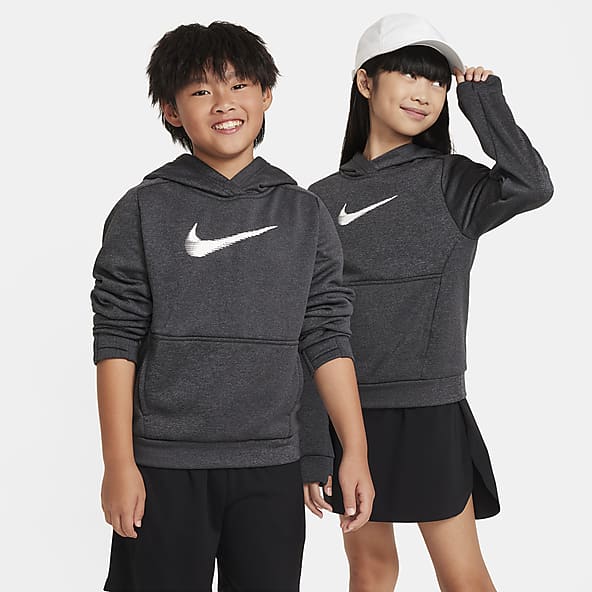 Sudaderas negras con y sin capucha para niños/as. Nike ES