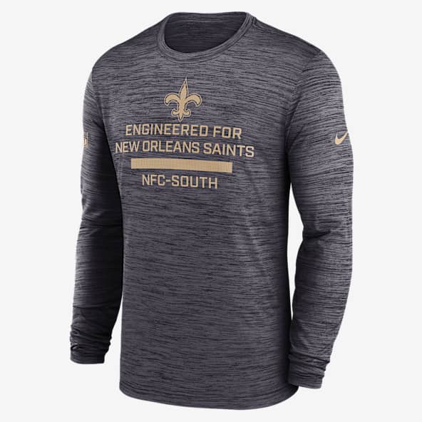 New Orleans Saints Sideline Team Issue Velocity Men's Nike Dri-FIT NFL Long-Sleeve T-Shirt