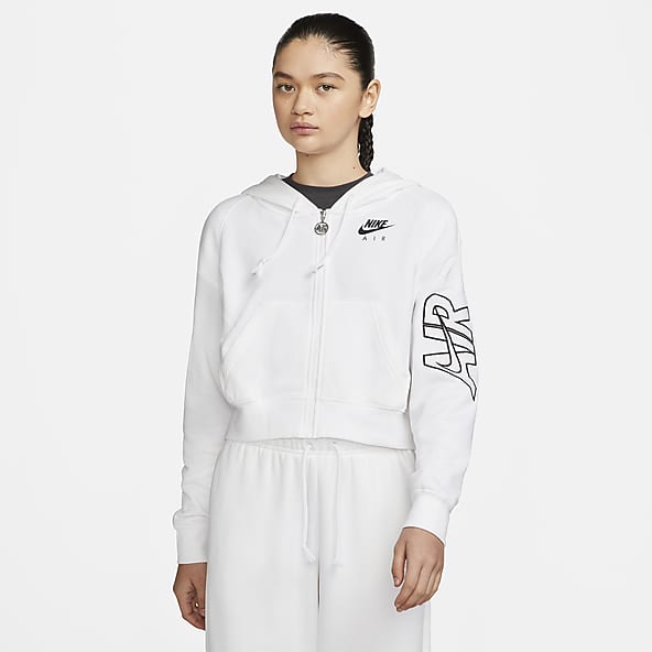 white hoodie women's nike