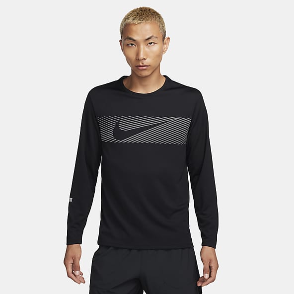 Nike Pro Dri-fit Athleisure Casual Sports Round Neck Long Sleeves Whit -  KICKS CREW