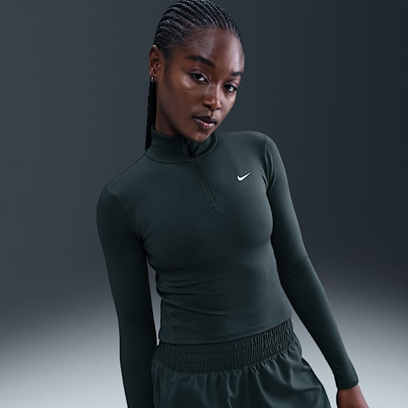 Nike One Fitted Vêtement deuxième couche Dri-FIT à 1/4 de zip pour femme