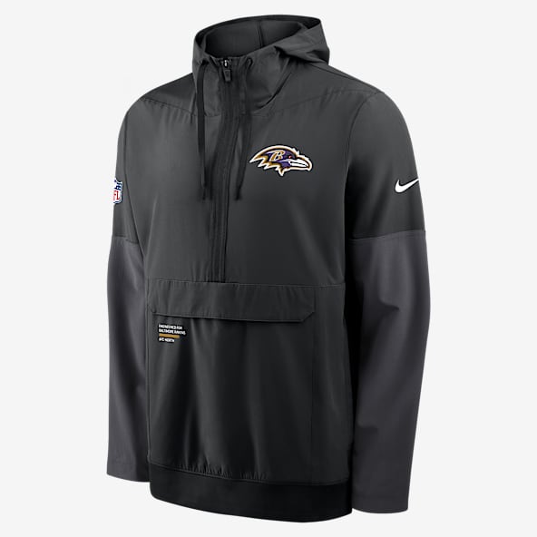 Baltimore Ravens Well Rounded Anorak Chamarra Nike de la NFL con gorro de medio cierre para hombre