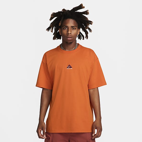 NikeLab Orange Short Sleeve Shirts. Nike IE