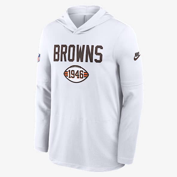 Cleveland Browns Pass Accuracy Men's Nike Dri-FIT NFL Long-Sleeve Hooded Top
