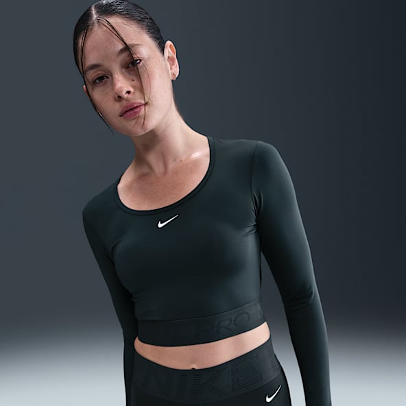 Nike Pro Women's Dri-FIT Cropped Long-Sleeve Top