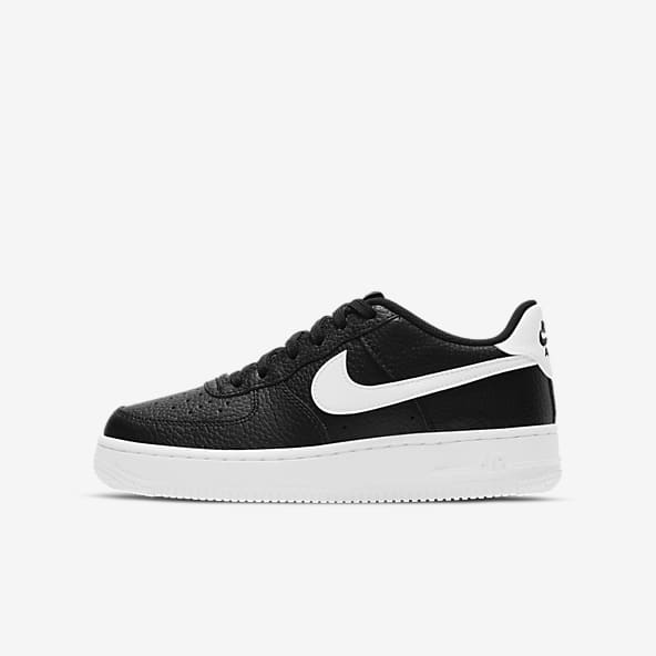 nike black and white air force ones