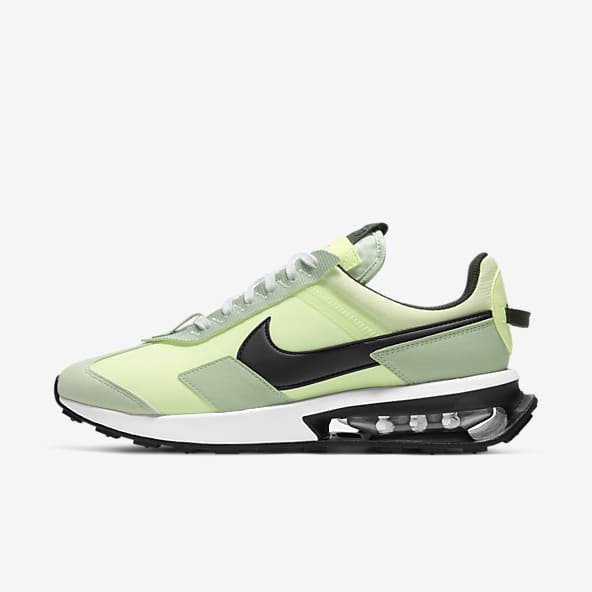 green and grey nike shoes
