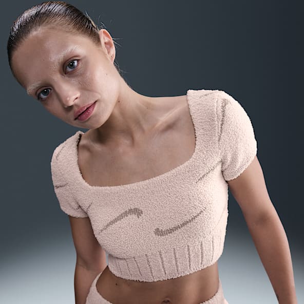 Nike Sportswear Phoenix Cozy Bouclé Women's Slim Short-Sleeve Cropped Knit Top