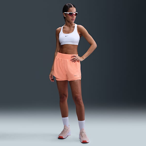 Nike One Calções 2 em 1 de 8 cm com cintura subida Dri-FIT para mulher
