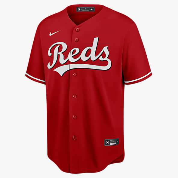 Camiseta deportiva de béisbol de los Cincinnati con botones de los Rojos  para jóvenes mediana bonita patas rojas de Mr.