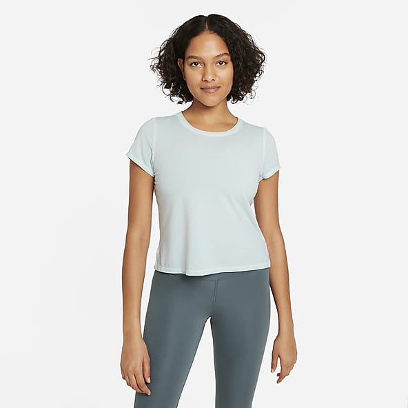 nike yoga short sleeve top