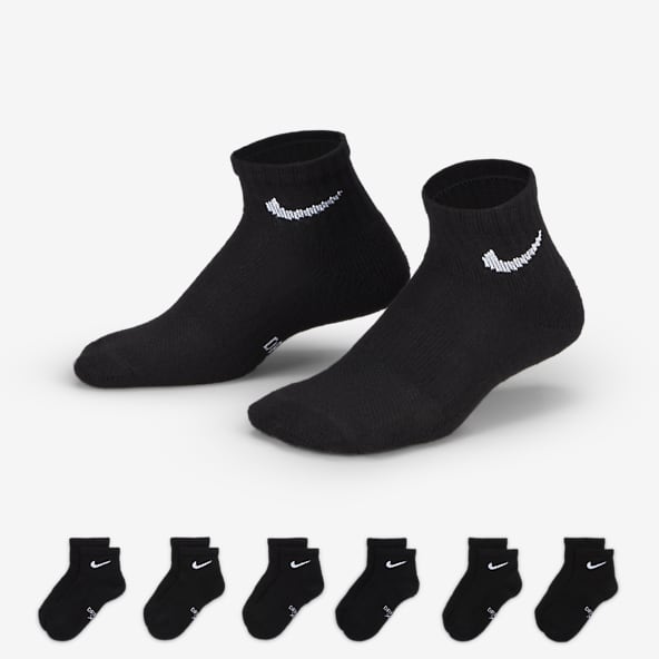 Pack de 5 calcetines - Negro/Rayas blancas - NIÑOS