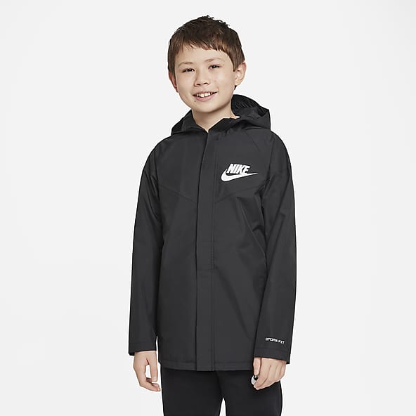 Nike Manteau d'Hiver Doudoune NSW Storm-FIT Coupe-Vent avec capuche -  Noir/Blanc Cassé
