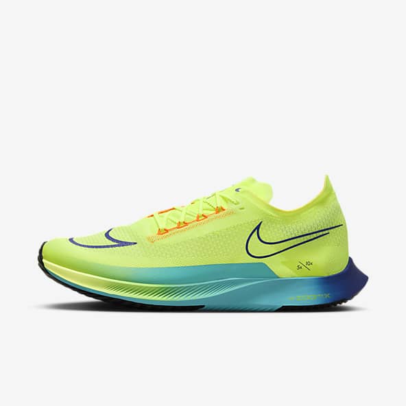 Nike Womens Sneakers Size 8 Fitsole Athletic Wear Light Blue Neon Green  Shoes