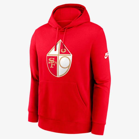 San Francisco 49ers Club Logo Sudadera con gorro sin cierre Nike de la NFL para hombre