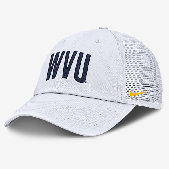 West Virginia Primetime Campus Club Gorra de rejilla universitaria Nike ajustable para hombre