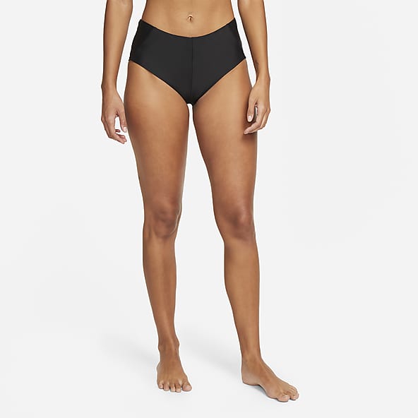 Women's Nike Black High Leg Brief Swimwear Clothing