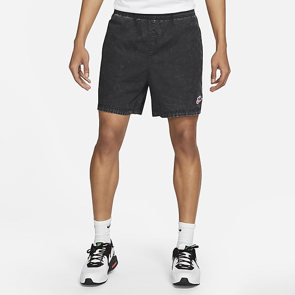 black nike shorts with colorful trim