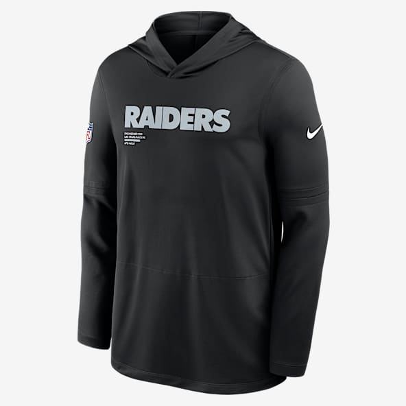 Las Vegas Raiders Pure Fury Sideline Men's Nike Dri-FIT NFL Long-Sleeve Hooded Top