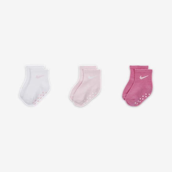 3 Pack Nike Solid Dye Dri Fit Socks, Pink Pack 
