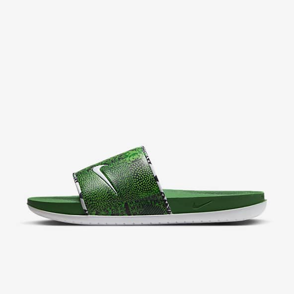 slides and flip flops Sandals and flip-flops Mens Shoes Sandals DSquared² Logo-print Open-toe Slides in Green for Men 