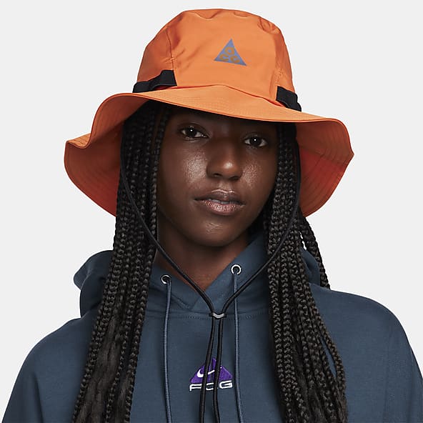 Orange Bucket Hats. Nike UK