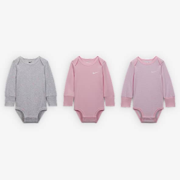 Nike Baby Essentials Baby Long-Sleeve Bodysuits (3 Pack)