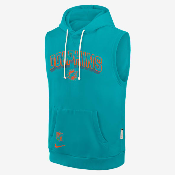 Miami Dolphins Sideline Sudadera con gorro sin cierre sin mangas Nike Dri-FIT de la NFL para hombre
