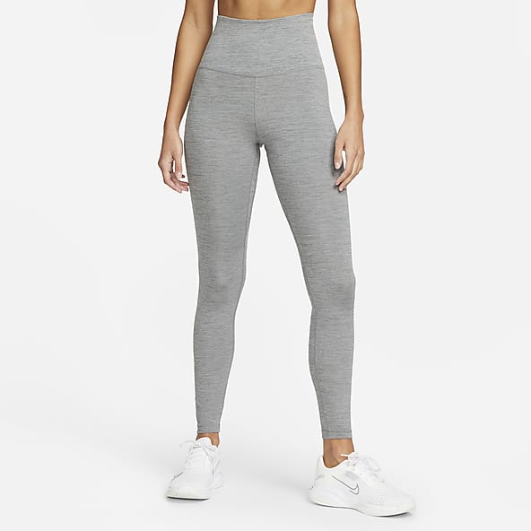 Nike, Pants & Jumpsuits, Nike Running Womens Fleece Lined Black Grey  Leggings Size Small