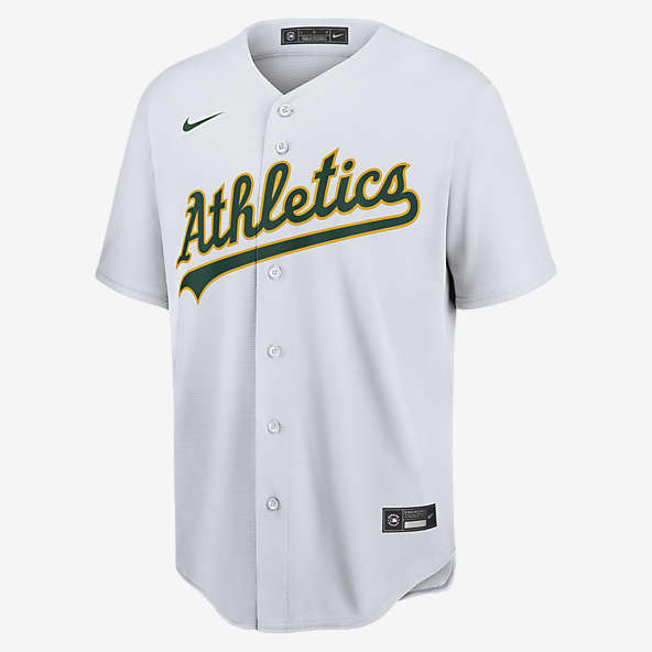 MLB Oakland Athletics Boys' White Pinstripe Pullover Jersey - XS