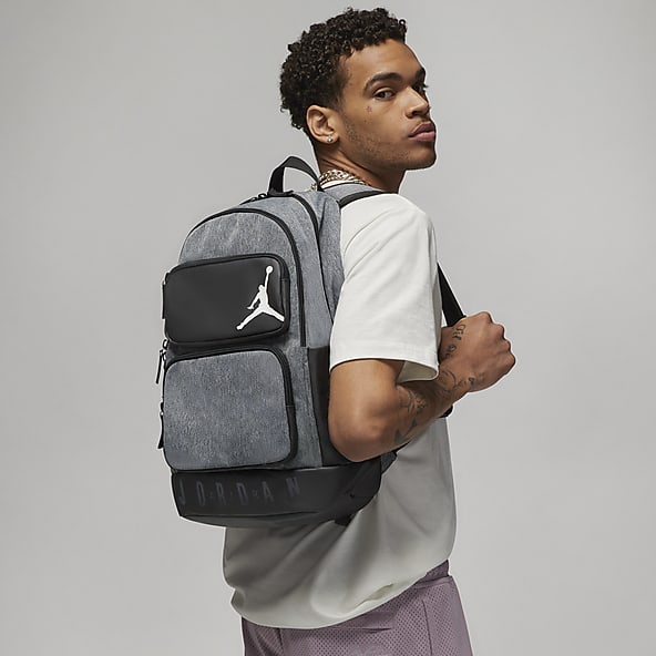 black and grey jordan backpack