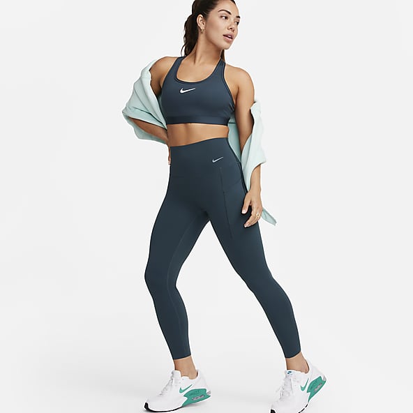 Nike Pro Training – Rdzawe legginsy o skróconym kroju z wysokim stanem
